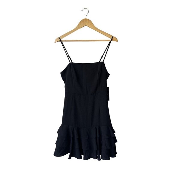 Lulu's The Best Night Dress Sz M NWT Tiered Ruffled Mini Fairy Grunge Cocktail - Picture 4 of 13